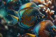 Undersea world. Sea fish. Generative AI