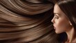 © buraratn - Beautiful model girl with shiny brown straight long hair Care