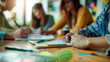 © Jasmina - Teachers collaborating on a new educational program, Teamwork, blurred background, with copy space