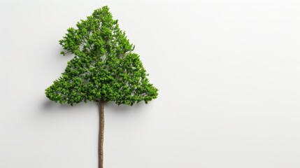 Poster - Over white background, an arrow grows up through the tree. Conceptual image for a business concept