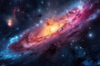 © ADDICTIVE STOCK - Majestic spiral galaxy shining in the cosmos. Generative AI image