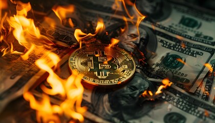 Poster - Bitcoin's Fire Immunity: A Remarkable Display of Cryptocurrency's Strength