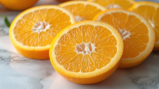 food background orange slices closeup