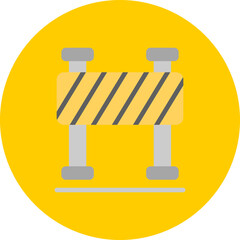 Sticker - Barrier Flat Circle Icon