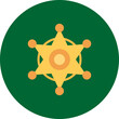 © Haris - Sheriff Badge Flat Circle Icon