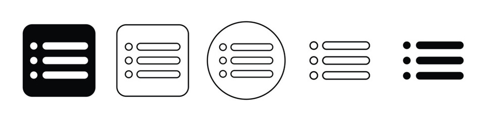 Poster - menu icon. option menu symbol for app or website. vector illustration on transparent background.