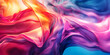 Vivid Abstract Silk Waves.
Colourful silk fabric forming dynamic, fluid waves.