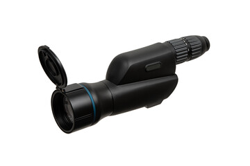 Wall Mural - Modern spyglass. Long-range observation device. Monocular isolate on a white back