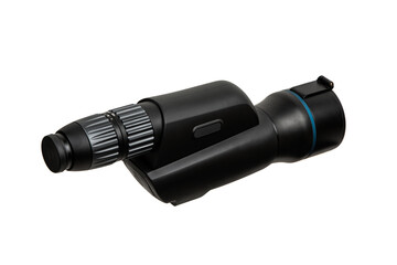 Wall Mural - Modern spyglass. Long-range observation device. Monocular isolate on a white back