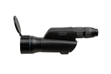 Wall Mural - Modern spyglass. Long-range observation device. Monocular isolate on a white back