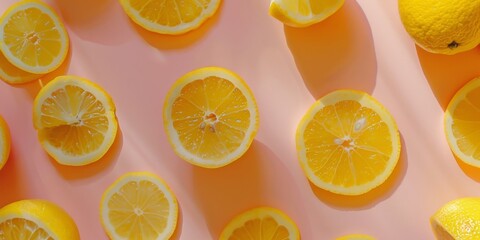 Wall Mural - background of citrus fruit, lemon