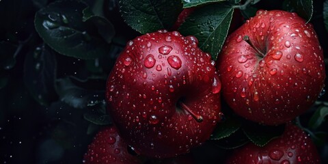 red apple background 