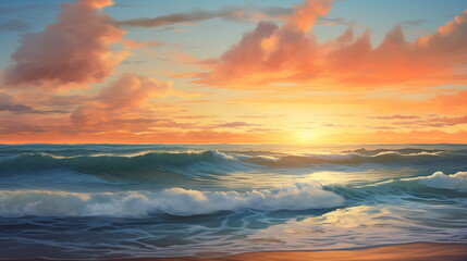 Poster - Dreamy Ocean Sunset wallpaper