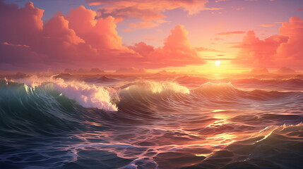 Wall Mural - Dreamy Ocean Sunset wallpaper