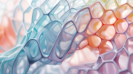 Wall Mural - abstract background with pastel bubble shapes.