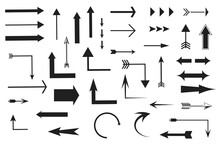 Set of arrows icon vector illustration isolated on white background. Easy to resize and change color