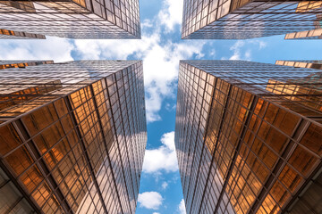 Aufkleber - Exterior of modern architecture. Building abstract background
