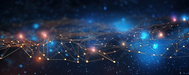 concept of ai technology, motion of digital data flow. communication and technology network concept 