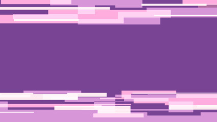 Poster - Purple Background with Flat Glitched Data Lines Horizontal Frame