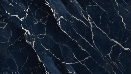 Wall Mural - Seamless pattern background featuring a navy blue marble texture backdrop.