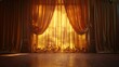 Curtains unveil the hush before the show's sparkle