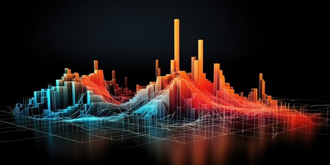 Poster - Constructing visual elements from complex data. graphs growing. wide format