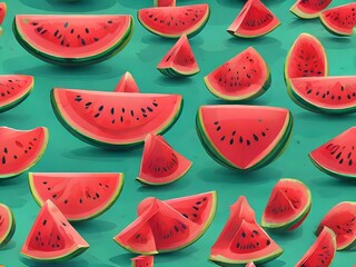 seamless pattern of watermelon