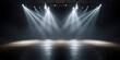 © Влада Яковенко - Artistic performances stage light background with spotlight illuminated the stage for contemporary dance. Empty stage with monochromatic colors and lighting design