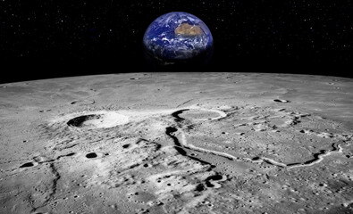 Aufkleber - The Earth as Seen from the Surface of the Moon 