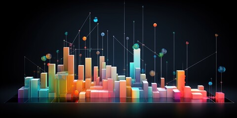 Poster - Constructing visual elements from complex data. graphs growing. wide format