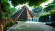 Abstrakter Hintergrund für Design - Die Pyramiden der Azteken 4.