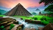 Abstrakter Hintergrund für Design - Die Pyramiden der Azteken 12.