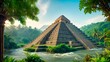 Abstrakter Hintergrund für Design - Die Pyramiden der Azteken 11.