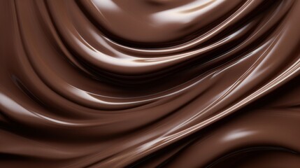 Melted chocolate background. Brown liquid swirls. chocolate wrapper texture, dark chocolate wallpaper 