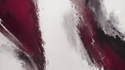 abstract maroon, silver, and black hand drawn by brush of paint background texture