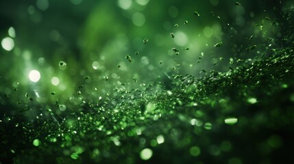 Poster - background for graphics,Glittering green particles. 