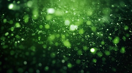 Poster - background for graphics,Glittering green particles. 