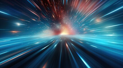 Wall Mural - space background, space flight, hyperspace jump. flying through the universe