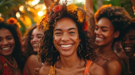 Wall Mural - Celebrate diversity and inclusion through images of people from different cultural backgrounds engaging in shared experiences, celebrating traditions, or collaborating on projects  