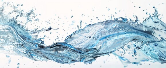 a multitude of water masses colliding and splashing on top of one another, creating cascades and wav