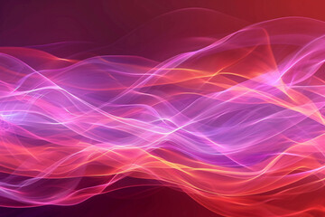 Leinwandbilder - abstract background with a glowing abstract waves, design with copy space. red and purple transparent energy wave abstract art 