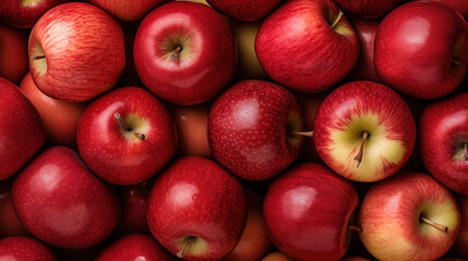 Lots of red apples. Tasty and juicy. Background of apples.