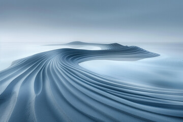 Poster - A path on a water. Misty lake. Surreal landscape. Background image. Created with Generative AI technology.