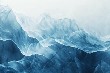 Poster - Misty glacier. Surreal landscape. Background image. Created with Generative AI technology.
