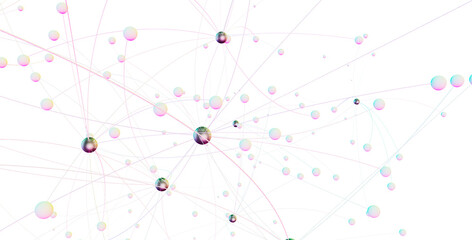 Leinwandbilder - 3d network technology in future