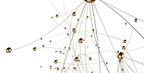 Fototapete - Abstract network of physical devices on the Internet using a network connection