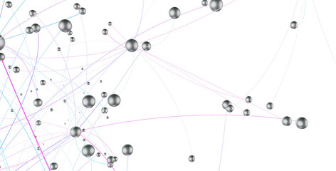 Leinwandbilder - 3d network technology in future
