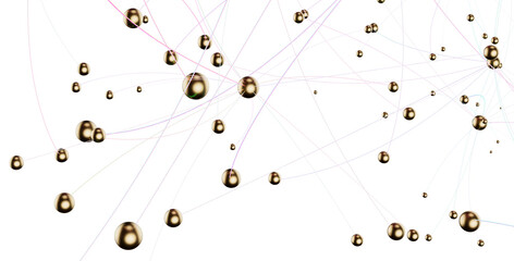 Leinwandbilder - Abstract network of physical devices on the Internet using a network connection