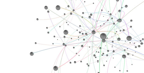 Leinwandbilder - Abstract network of physical devices on the Internet using a network connection