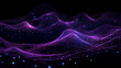 abstract particle wave of purple web connected by dots background